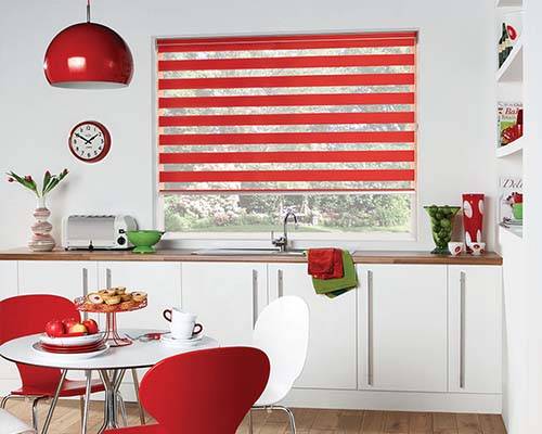 louvolite vision blinds in kitchen