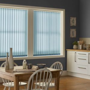 Palette Sky Vertical Blind in a kitchen