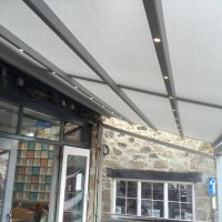 canopy fitted to a cafe